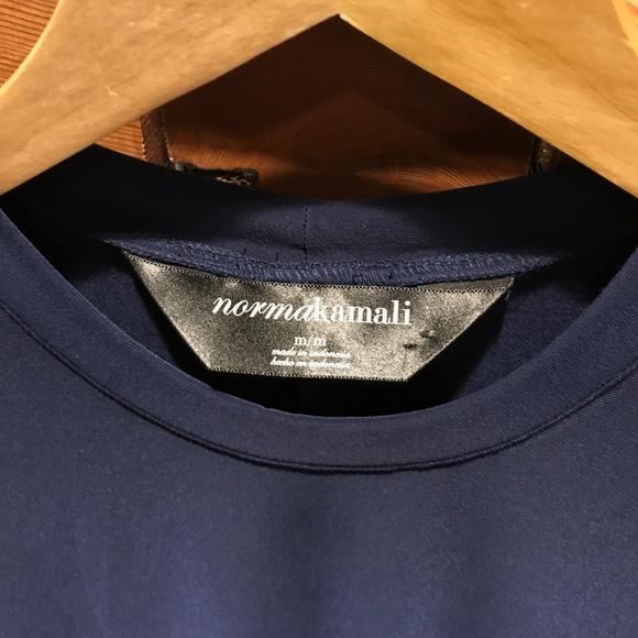 Norma Kamali, Medium, Navy Boxy T-Shirt Blouse - Picture 4 of 5